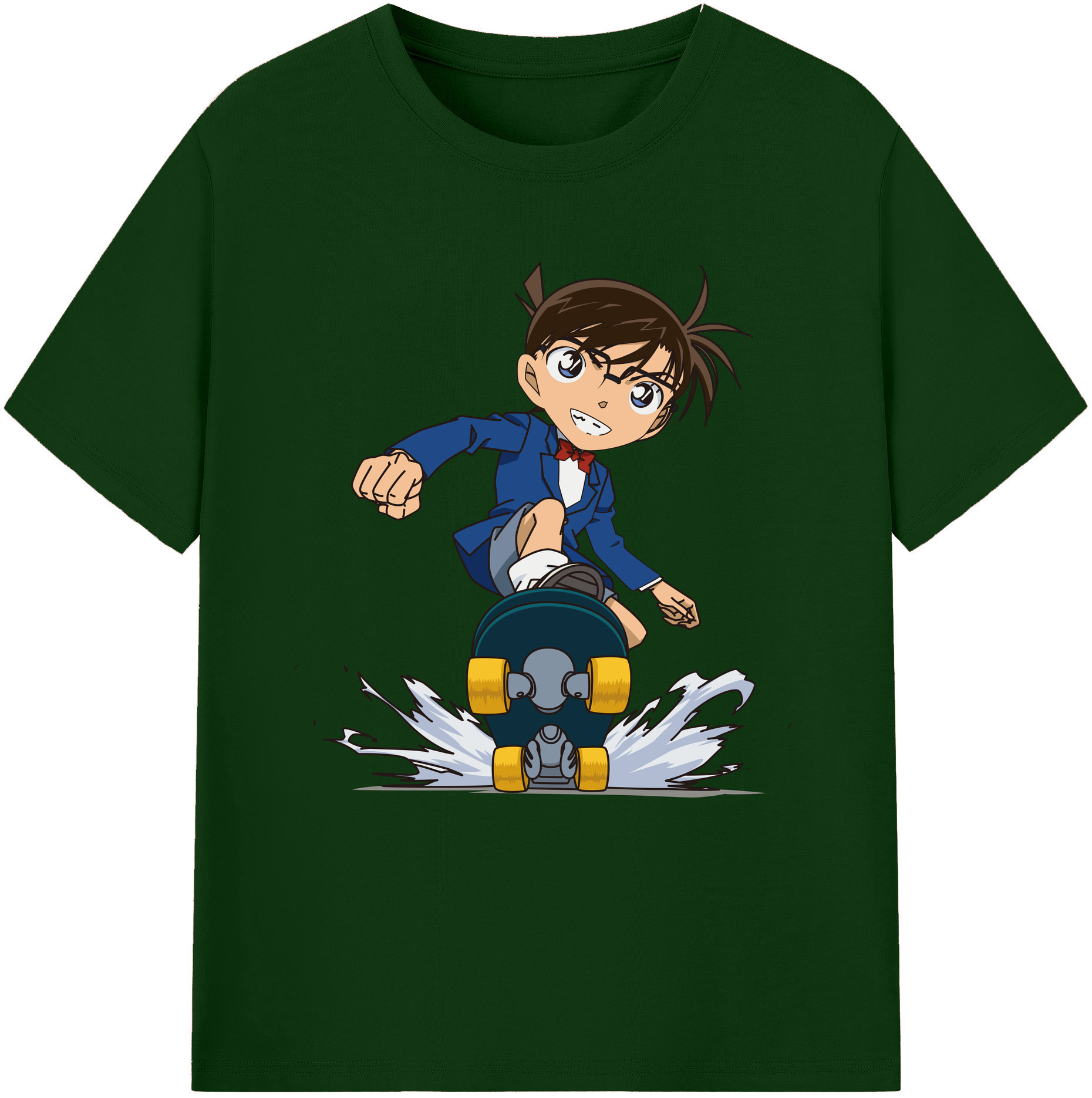 （画像用） 名探偵コナン 江戸川 コナン Detective Conan Conan Edogawa 綿100％半袖Tシャツ（フロントプリント）